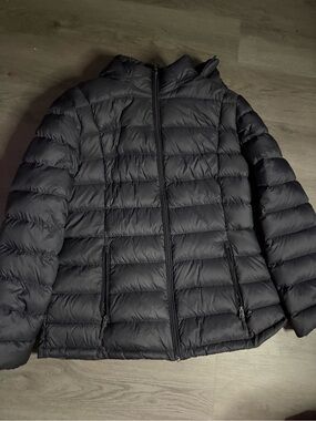Charter Club Gray Quilted Jacket with Subtle Sheen